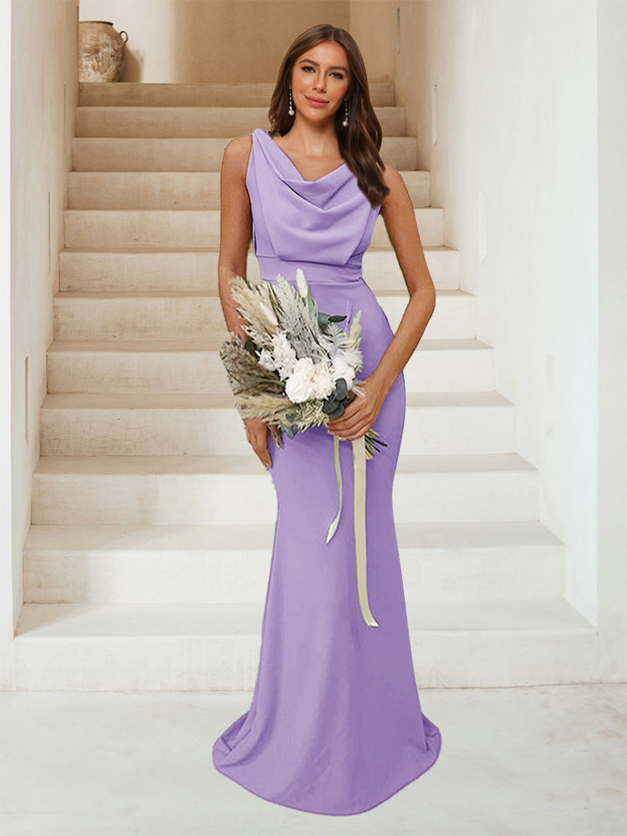 Isadora Lilac front view bridesmaid dress