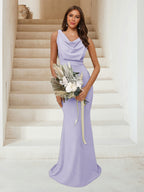Isadora Lilac back view bridesmaid dress
