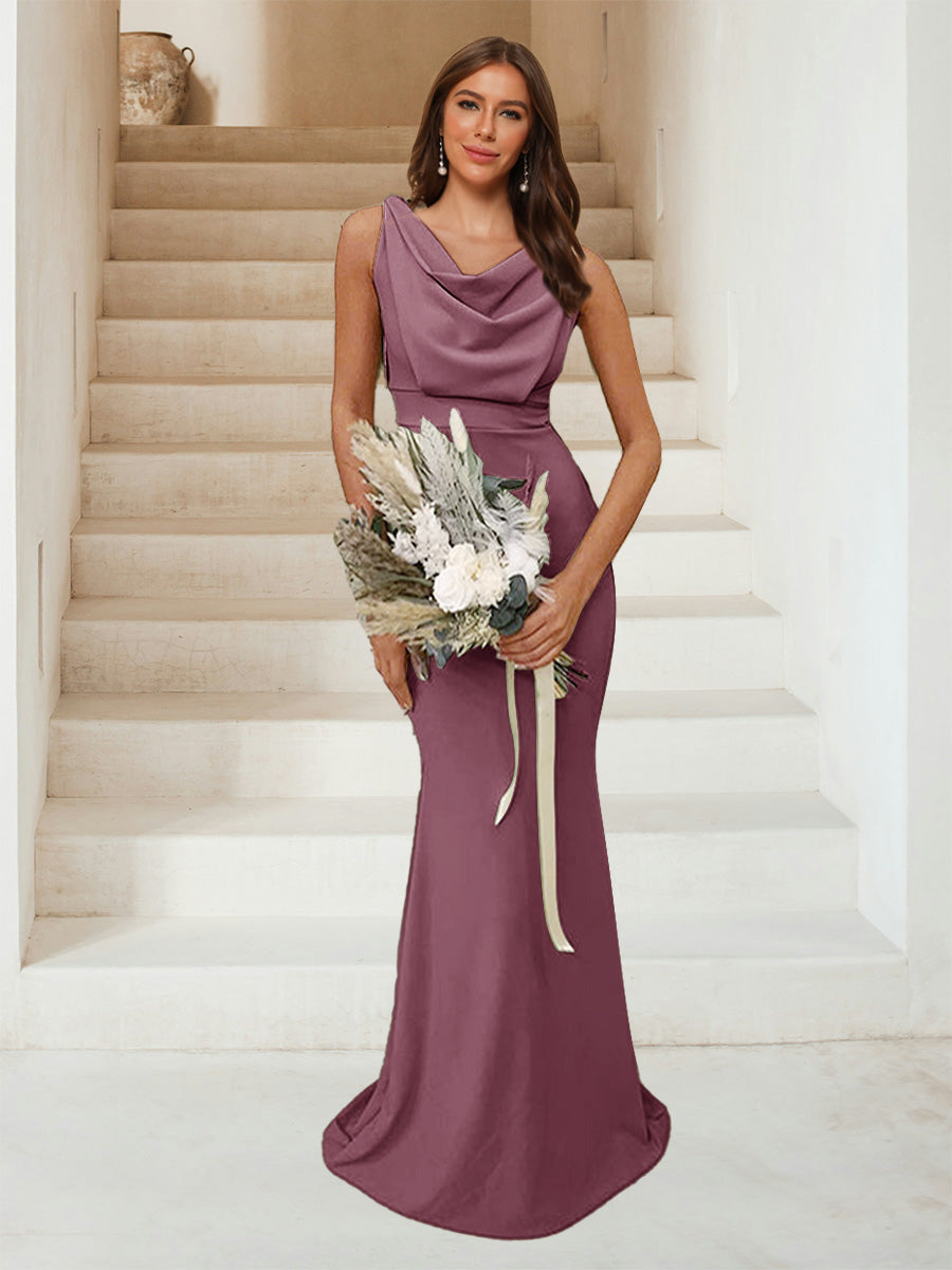 Isadora Plum back view bridesmaid dress