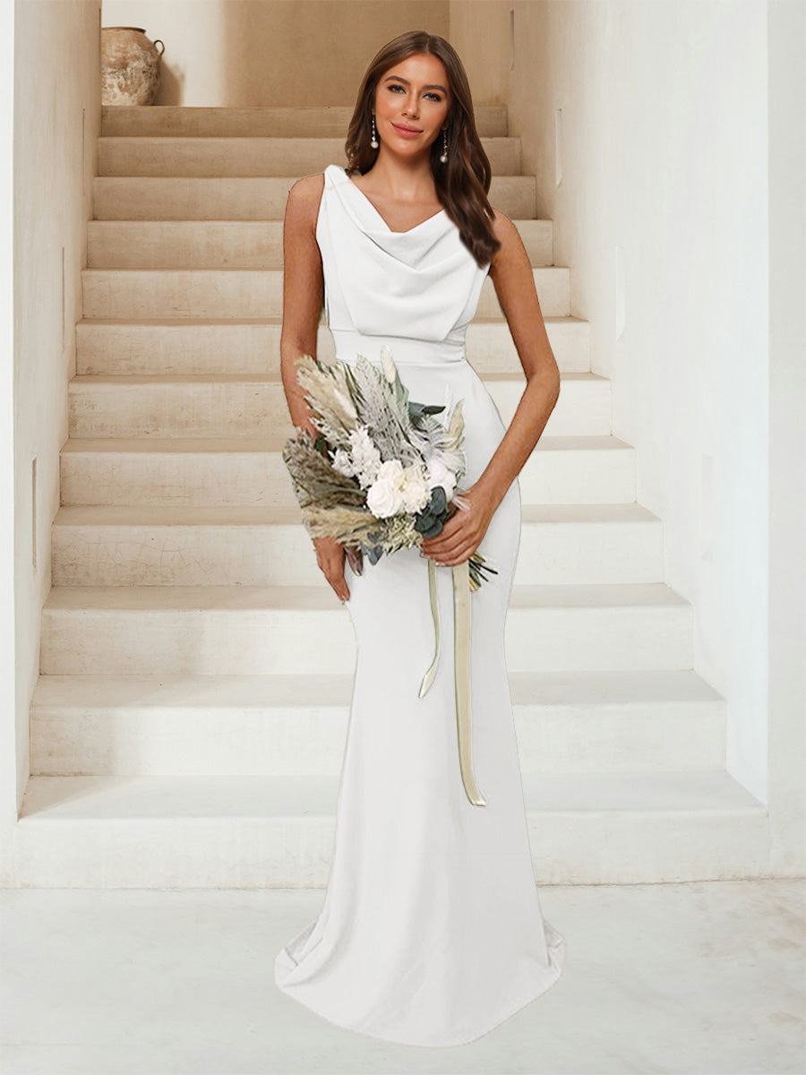 Isadora Ivory back view bridesmaid dress