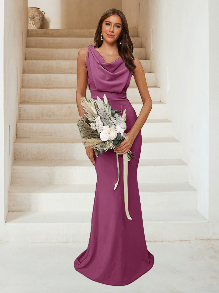 Isadora Orchid front view bridesmaid dress