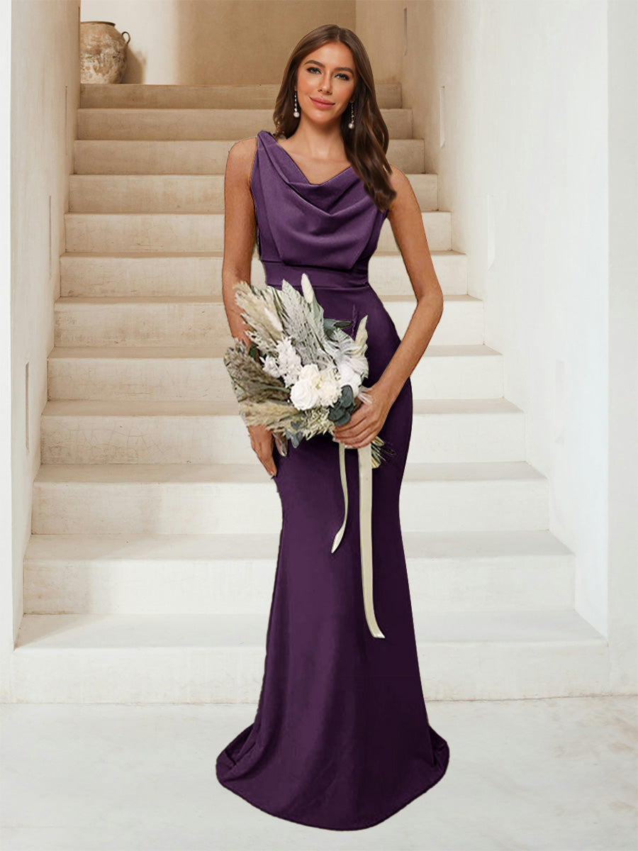 Isadora Plum front view bridesmaid dress