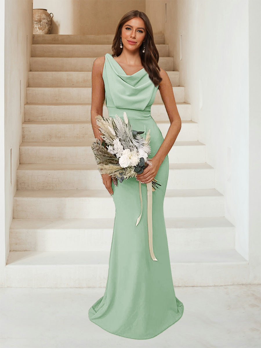 Isadora Sage Green side view bridesmaid dress