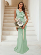 Isadora Sage Green side view bridesmaid dress