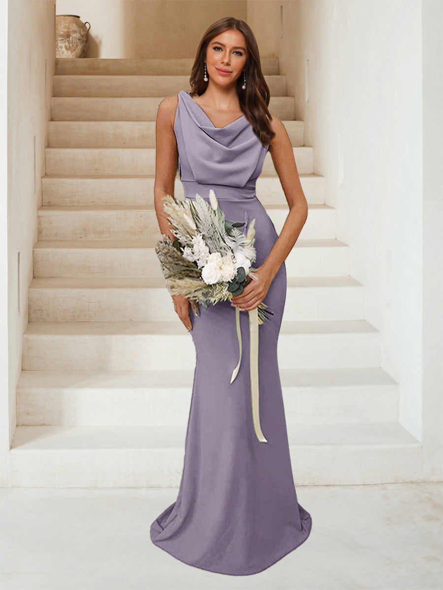Isadora Wisteria front view bridesmaid dress