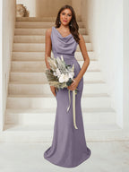 Isadora Wisteria front view bridesmaid dress