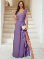 Jovienne Lilac back view bridesmaid dress