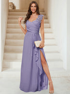 Jovienne Wisteria back view bridesmaid dress