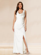 Calista Ivory front view wedding guest dress