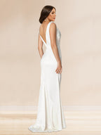 Calista Ivory back view wedding guest dress