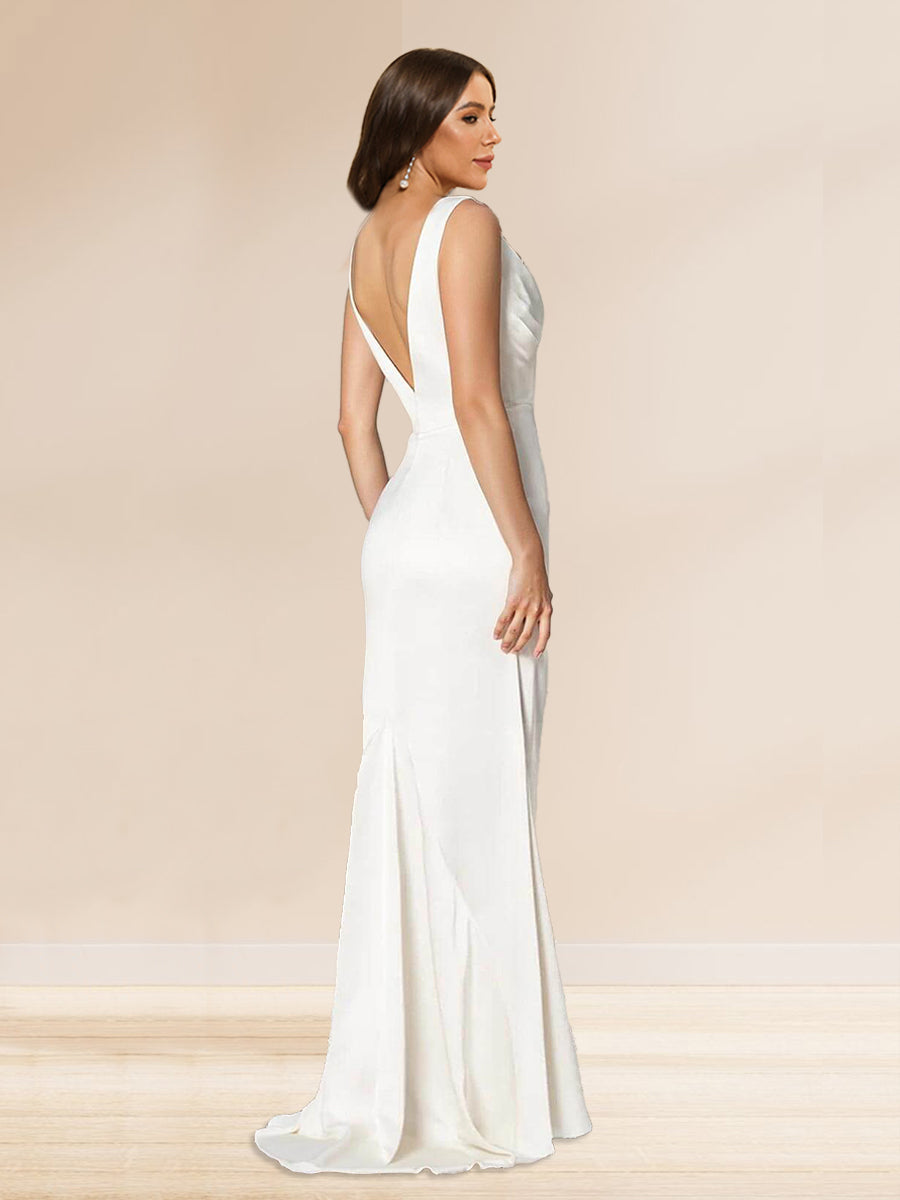Calista Ivory back view wedding guest dress