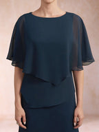 Elsabeth Jade Navy Blue bodice detail mother of the bride dress