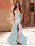 Fiamma sky blue alternate front view 2 prom dress