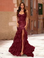 Fiamma burgundy alternate front view 3 prom dress