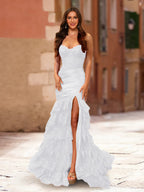 Fiamma white front view prom dress