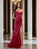 Heloise burgundy alternate front view 2 prom dress
