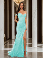 Heloise sky blue alternate front view 2 prom dress