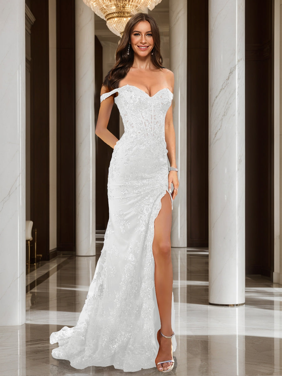 Heloise ivory alternate front view 2 prom dress