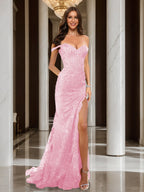 Heloise rose pink front view prom dress