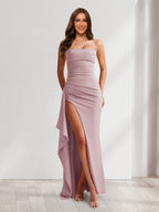 Jovienne mauve front view prom dress