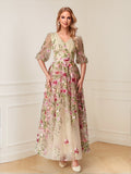 Alexandra June Champagne front view mother of the bride dress