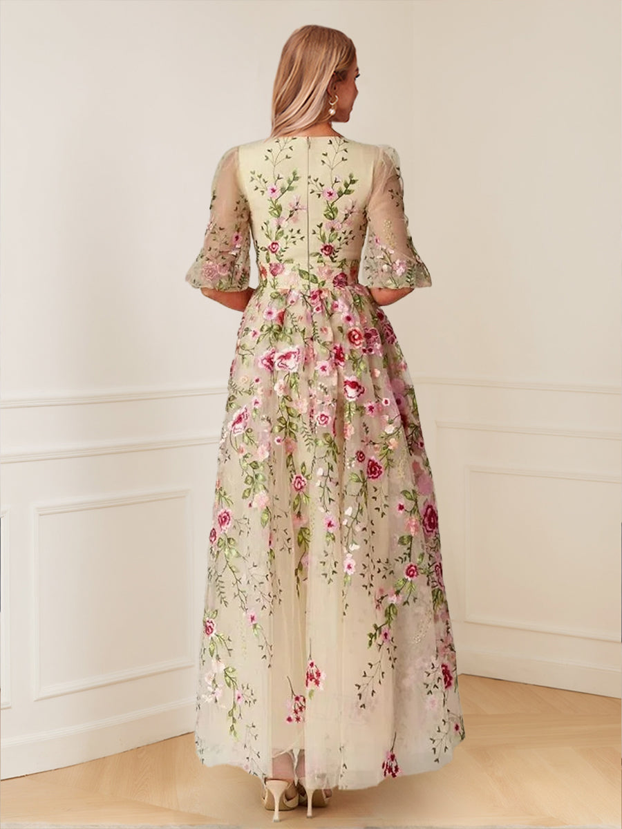 Alexandra June Champagne back view mother of the bride dress