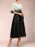 Beatrice June Black side view mother of the bride dress