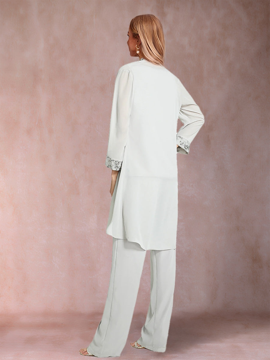 Elara dove grey back view mother of the bride outfit