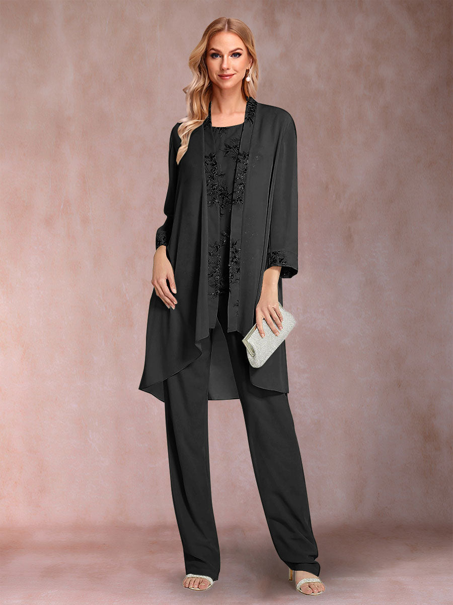 Elara black front view mother of the bride outfit