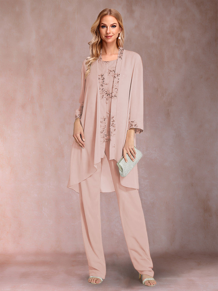Elara blush front view mother of the bride outfit