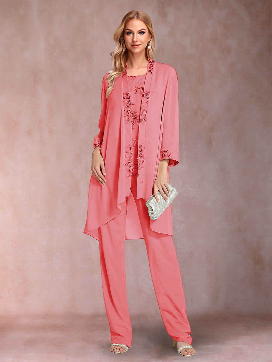 Elara coral alternate front view 2 mother of the bride outfit