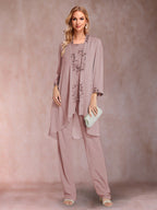 Elara dusty rose front view mother of the bride outfit
