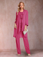 Elara fuchsia front view mother of the bride outfit