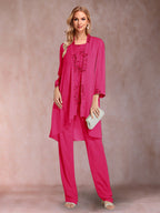 Elara hot pink front view mother of the bride outfit