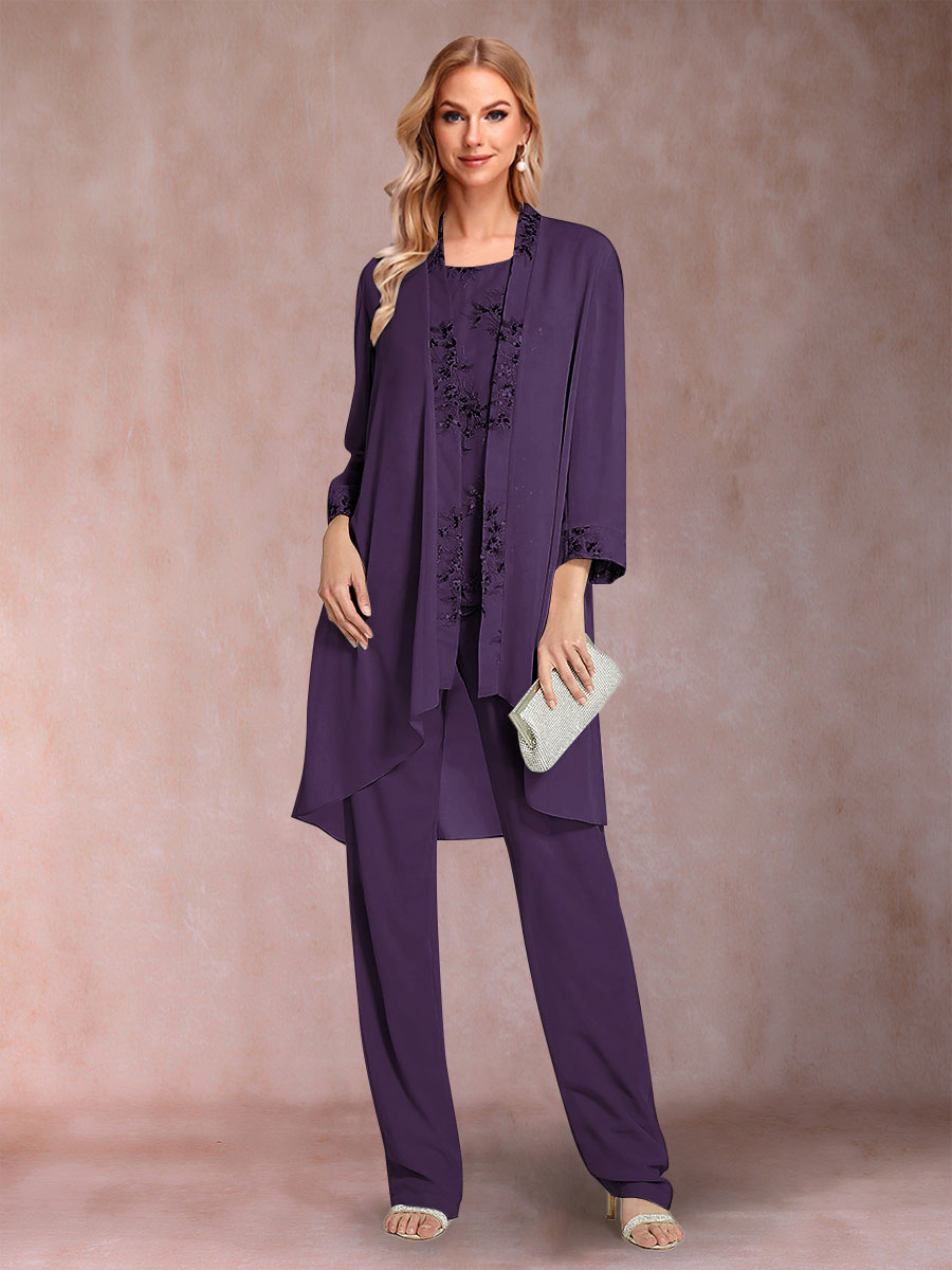 Elara grape front view mother of the bride outfit