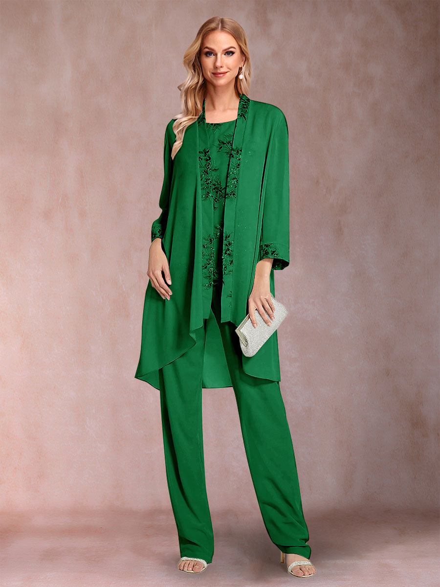 Elara forest green front view mother of the bride outfit