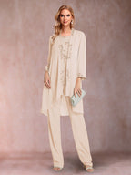 Elara champagne alternate front view 2 mother of the bride outfit