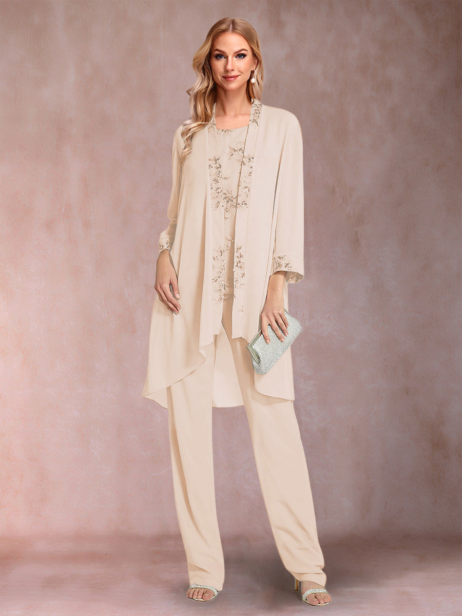 Elara champagne alternate front view 2 mother of the bride outfit