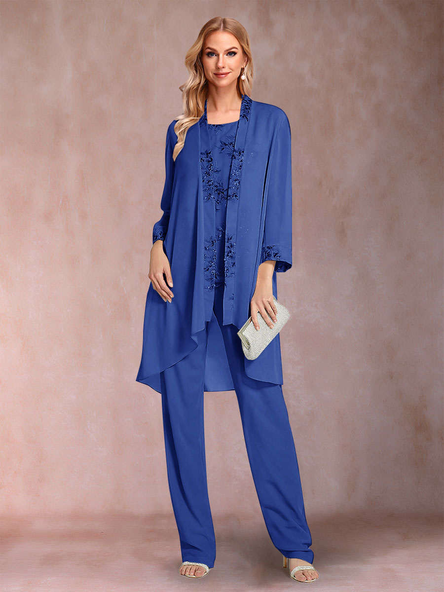 Elara royal blue alternate front view 2 mother of the bride outfit