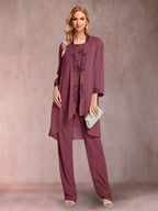 Elara plum front view mother of the bride outfit