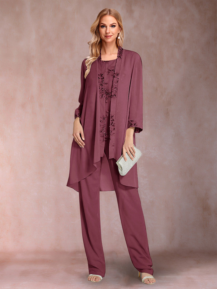 Elara plum front view mother of the bride outfit