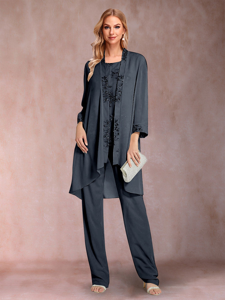 Elara navy blue front view mother of the bride outfit