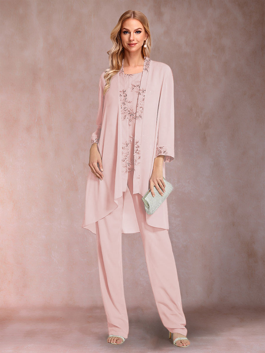 Elara pearl pink front view mother of the bride outfit
