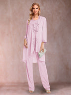Elara rose pink front view mother of the bride outfit