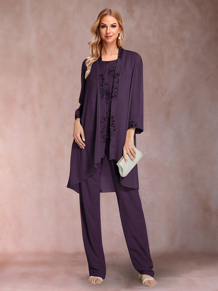 Elara plum alternate front view 2 mother of the bride outfit