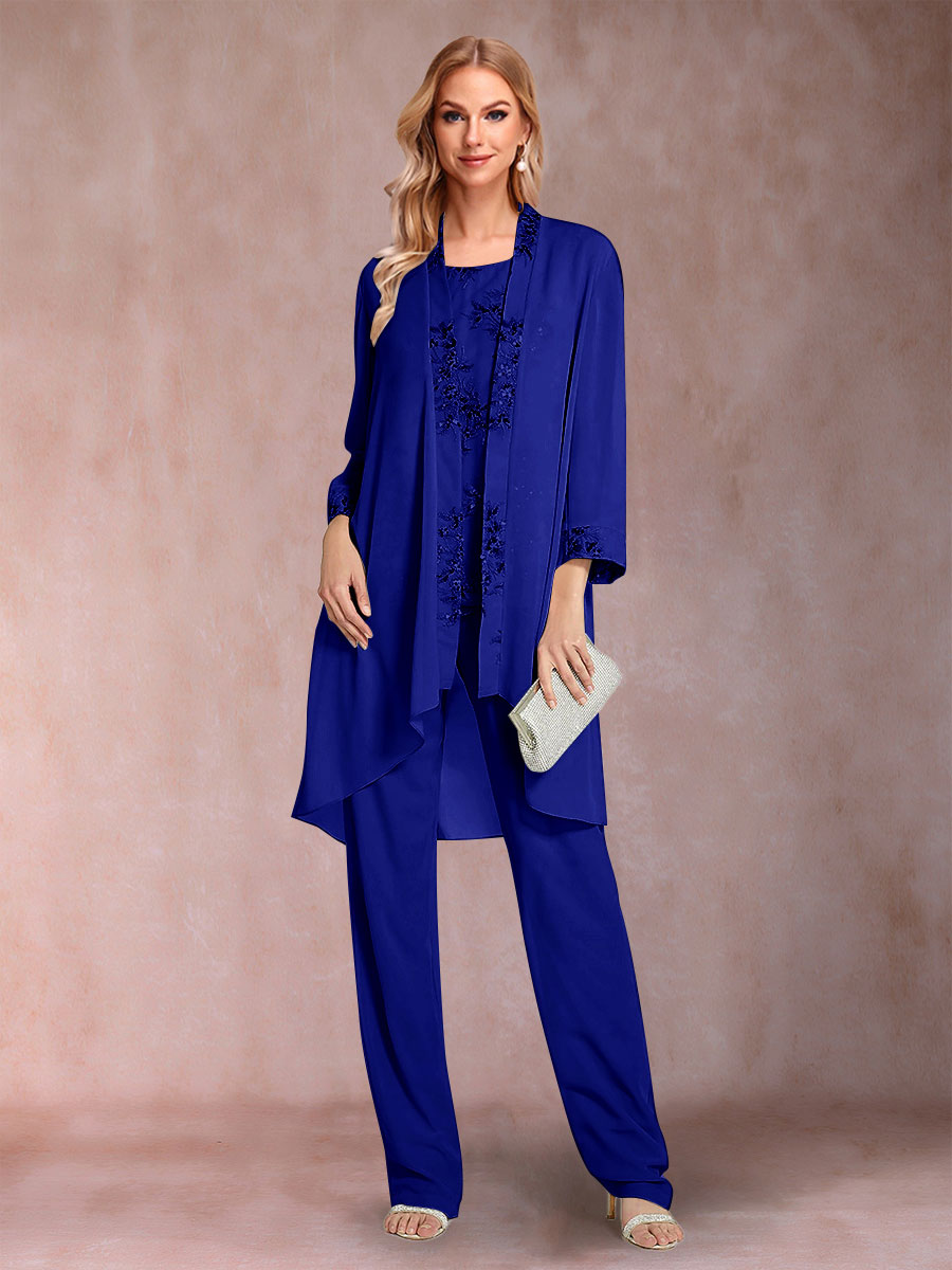 Elara royal blue alternate front view 3 mother of the bride outfit