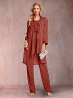 Elara rust front view mother of the bride outfit