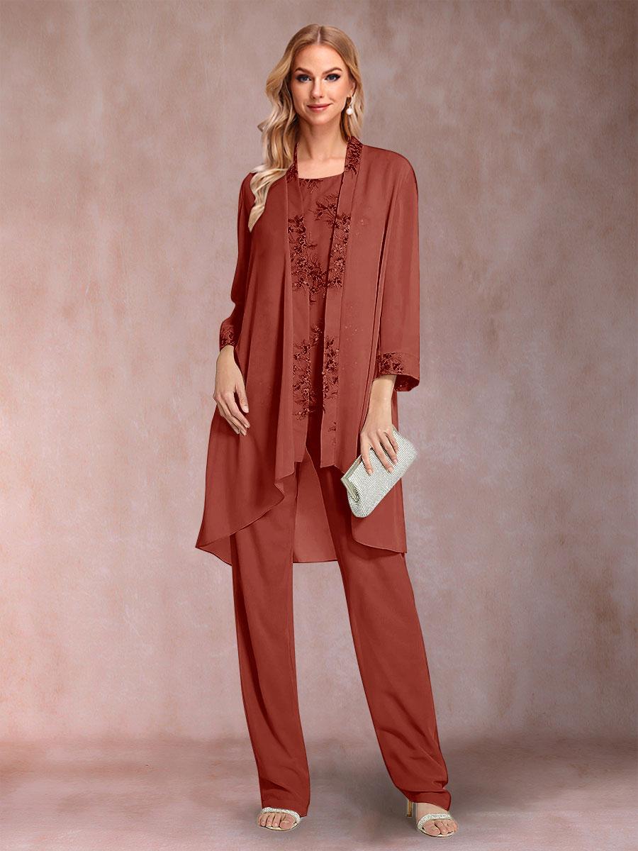 Elara rust front view mother of the bride outfit