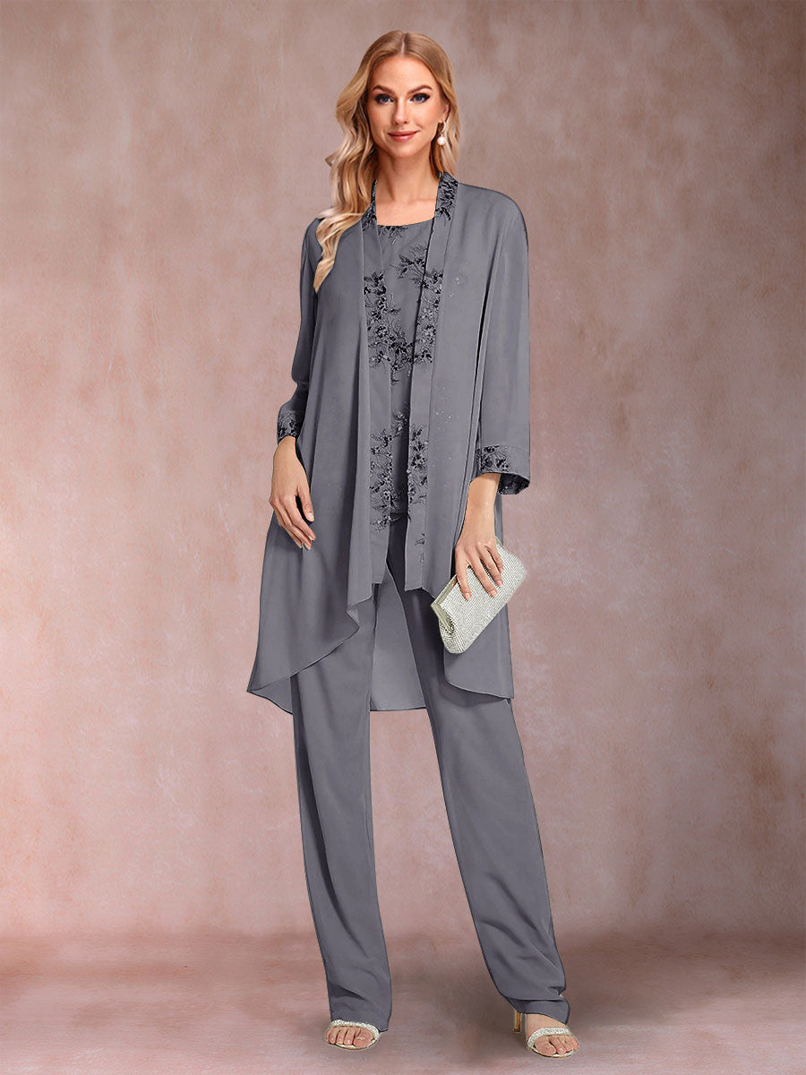 Elara steel grey front view mother of the bride outfit