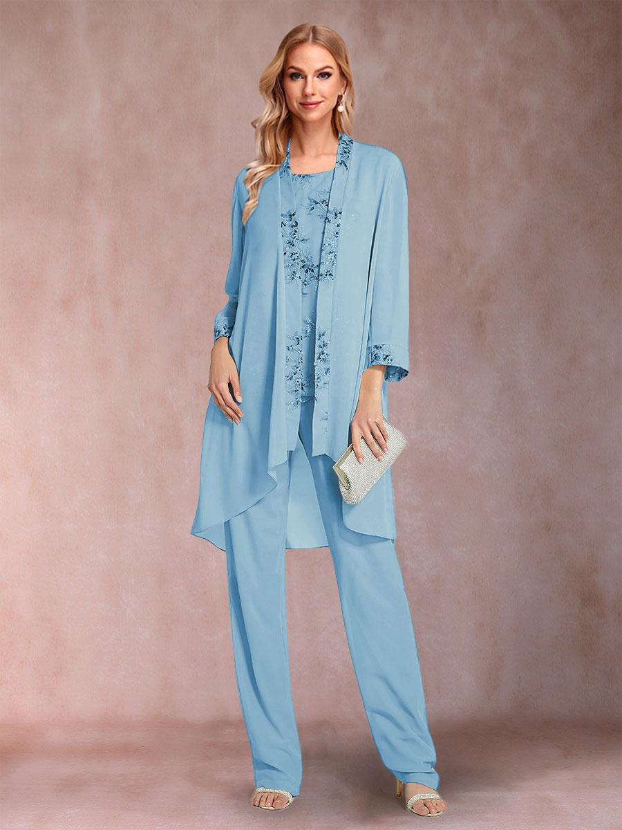 Elara sky blue alternate front view 3 mother of the bride outfit